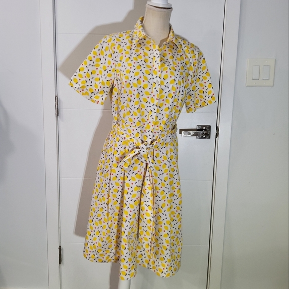 Boden Yellow Floral Shirt‑Dress - Picture 6 of 13